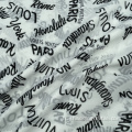 Lettre d'anglais imprimer en mousseline de soie polyester pur